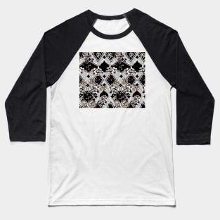 Black White Tiger Lilies Baseball T-Shirt